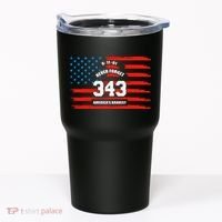 9 11 Never Forget, Firefighter 343 America Bravest Tumbler thumb 0