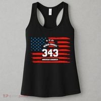 9 11 Never Forget, Firefighter 343 America Bravest Women's Tank Top thumb 3