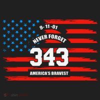9 11 Never Forget, Firefighter 343 America Bravest Hat thumb 2