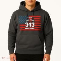 9 11 Never Forget, Firefighter 343 America Bravest Hoodie thumb 2