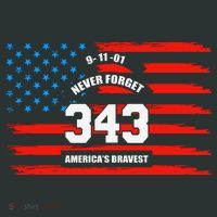 9 11 Never Forget, Firefighter 343 America Bravest Long Sleeve Shirt thumb 2