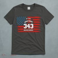 9 11 Never Forget, Firefighter 343 America Bravest T-Shirt thumb 5