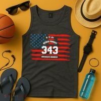 9 11 Never Forget, Firefighter 343 America Bravest Tank Top thumb 4