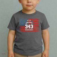 9 11 Never Forget, Firefighter 343 America Bravest Toddler T-Shirt thumb 2
