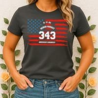 9 11 Never Forget, Firefighter 343 America Bravest Women's T-Shirt thumb 2