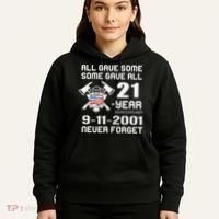 9 11 Never Forget, Firefighter 343 America Bravest, 911 Memorial September Hoodie thumb 5