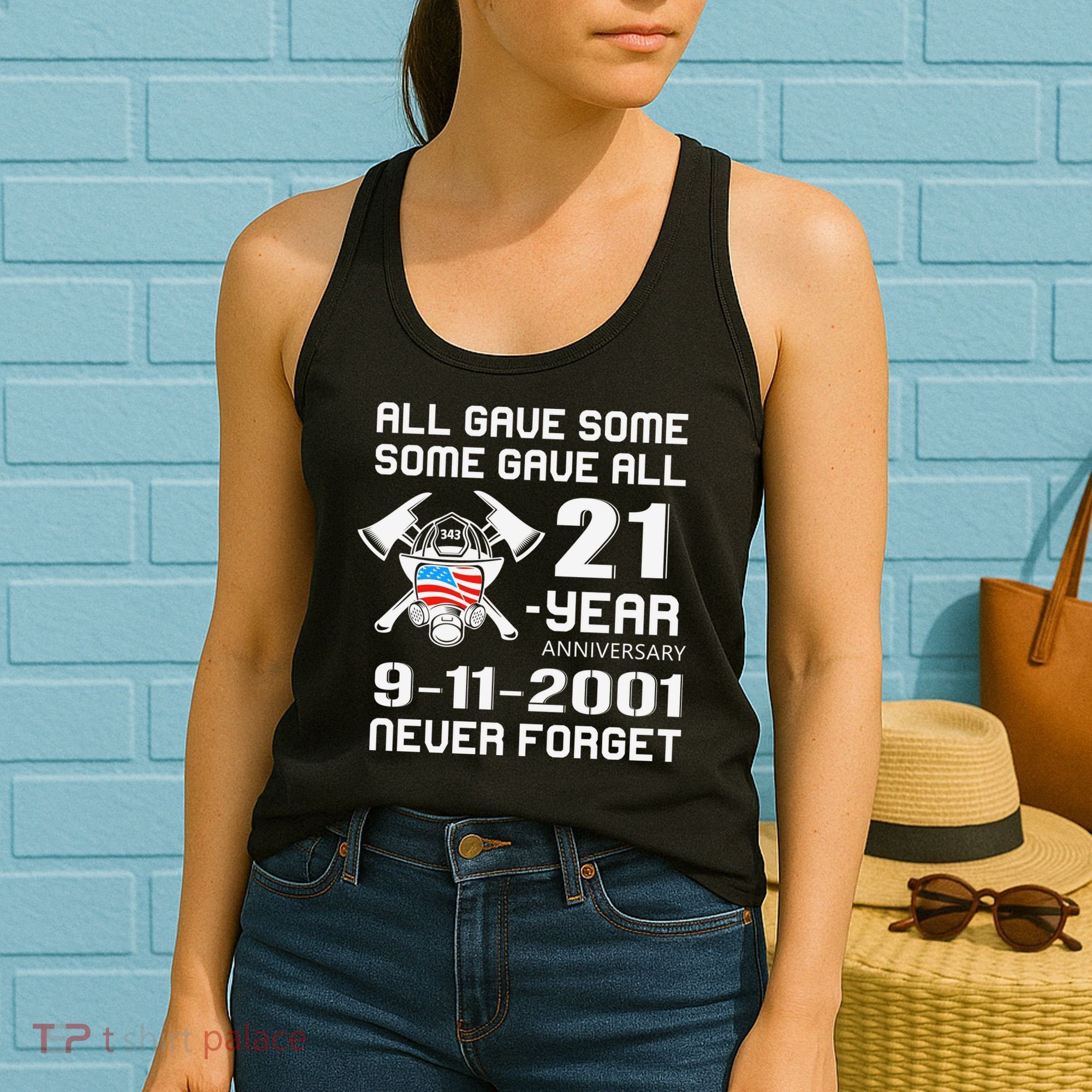 9 11 Never Forget, Firefighter 343 America Bravest, 911 Memorial September Women's Tank Top
