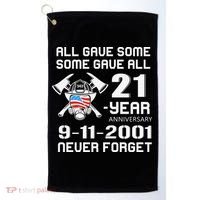9 11 Never Forget, Firefighter 343 America Bravest, 911 Memorial September Golf Towel thumb 0