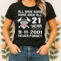 9 11 Never Forget, Firefighter 343 America Bravest, 911 Memorial September Women's T-Shirt thumb 2