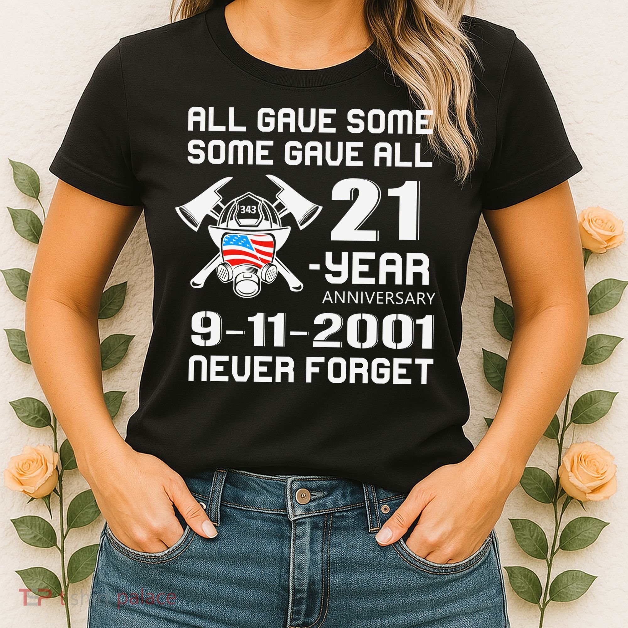 9 11 Never Forget, Firefighter 343 America Bravest, 911 Memorial September Women's T-Shirt