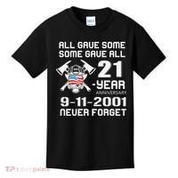 9 11 Never Forget, Firefighter 343 America Bravest, 911 Memorial September Kids T-Shirt thumb 0