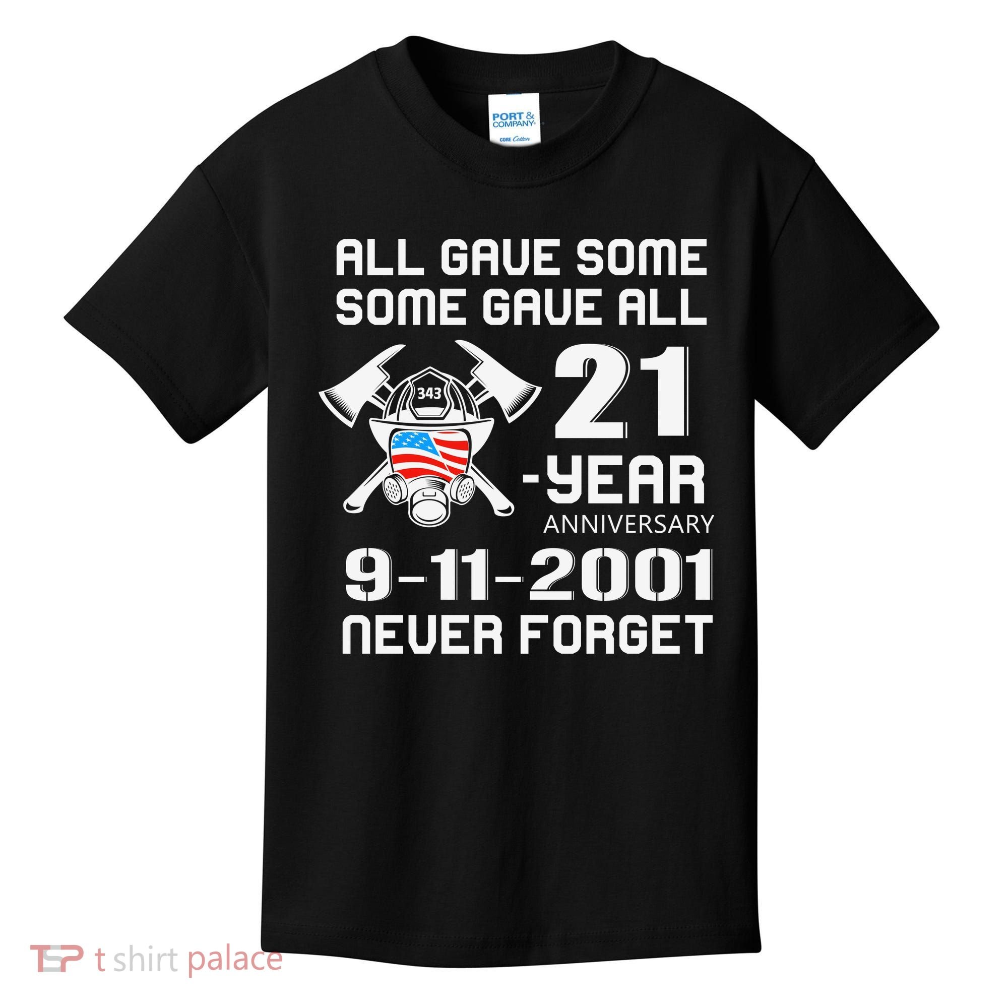 9 11 Never Forget, Firefighter 343 America Bravest, 911 Memorial September Kids T-Shirt
