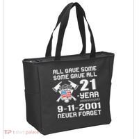 9 11 Never Forget, Firefighter 343 America Bravest, 911 Memorial September Tote Bag thumb 2