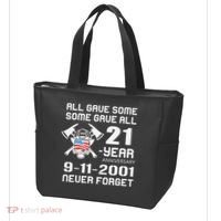 9 11 Never Forget, Firefighter 343 America Bravest, 911 Memorial September Tote Bag thumb 3