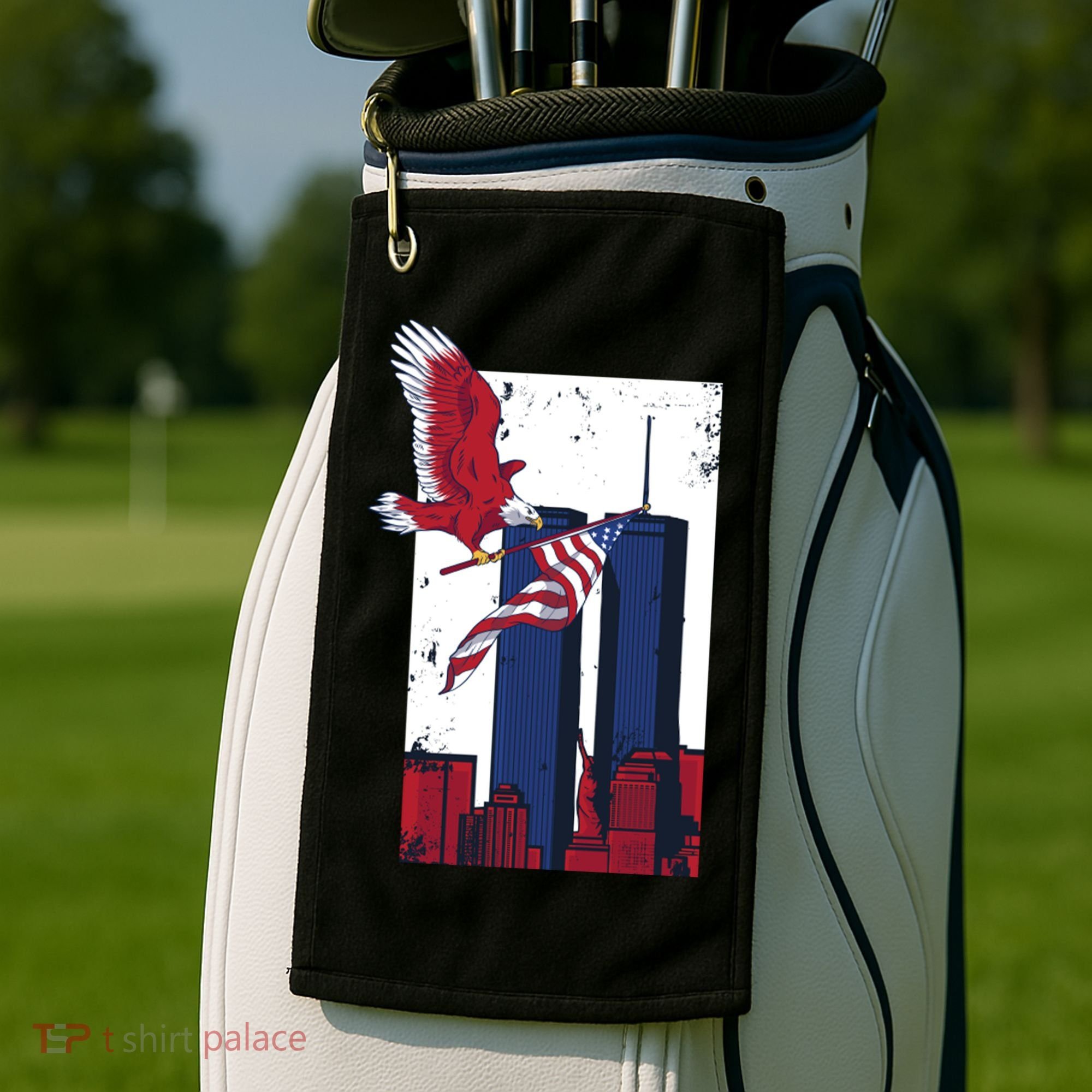 9 11 Never Forget TShirt9 11 Memorial Golf Towel