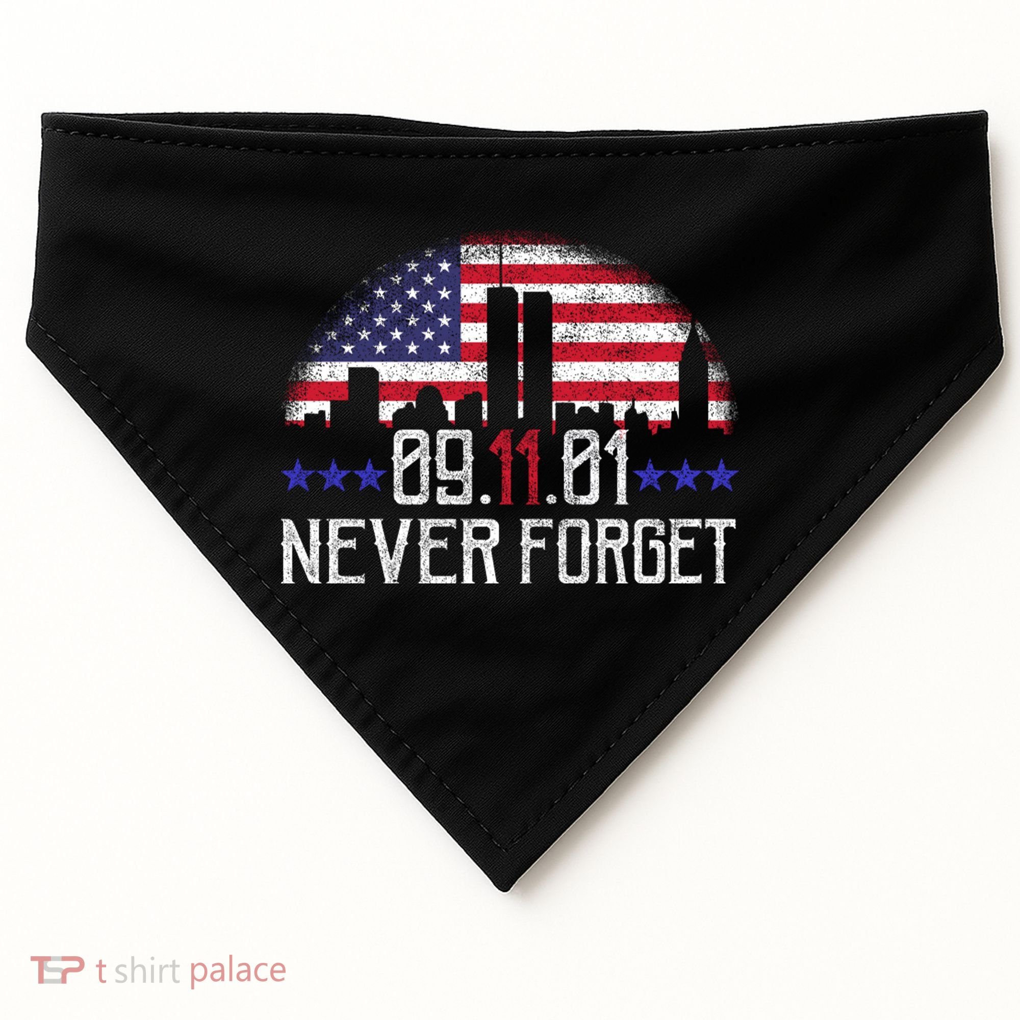 9 11 TShirt9 11 Never Forget Memorial, Peace Day USA-Made Doggie Bandana