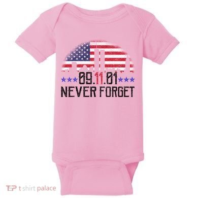 9 11 TShirt9 11 Never Forget Memorial, Peace Day Baby Bodysuit
