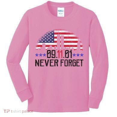 9 11 TShirt9 11 Never Forget Memorial, Peace Day Kids Long Sleeve Shirt