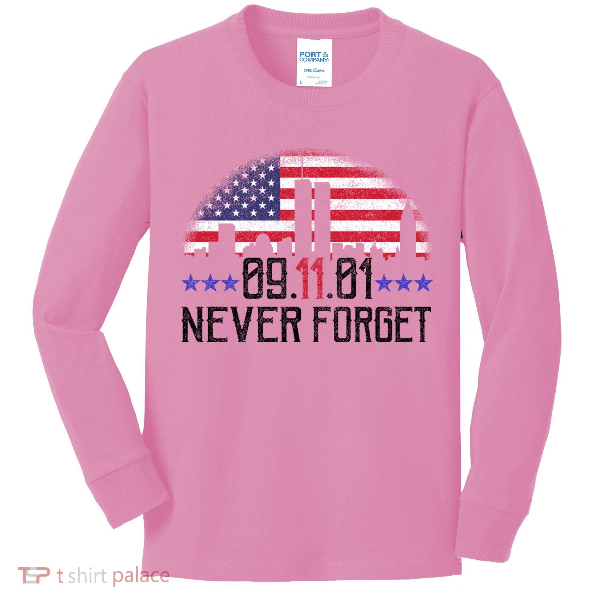 9 11 TShirt9 11 Never Forget Memorial, Peace Day Kids Long Sleeve Shirt
