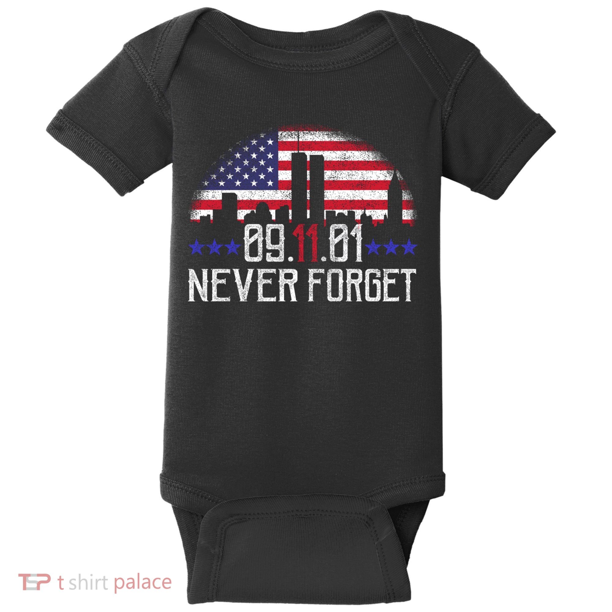 9 11 TShirt9 11 Never Forget Shirt, Never Forget 911 Memorial Peace Day Baby Bodysuit
