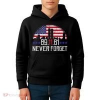 9 11 TShirt9 11 Never Forget Shirt, Never Forget 911 Memorial Peace Day Kids Hoodie thumb 4