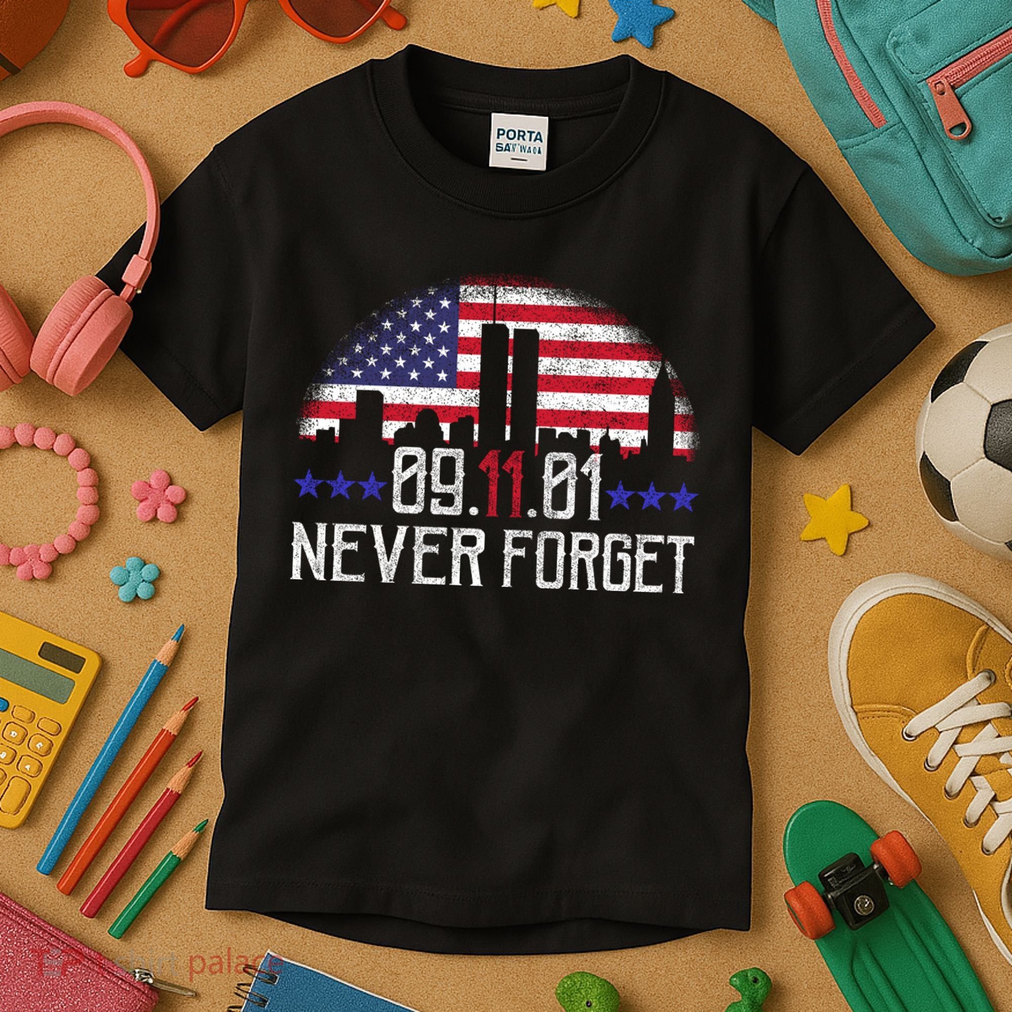 9 11 TShirt9 11 Never Forget Shirt, Never Forget 911 Memorial Peace Day Kids T-Shirt
