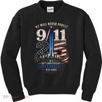9/11 25th Anniversary We Will Never Forget Tribute 9.11 Kids Sweatshirt thumb 0
