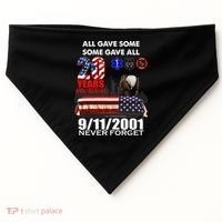 9/11/2001 20th Anniversary Never Forget USA-Made Doggie Bandana thumb 0