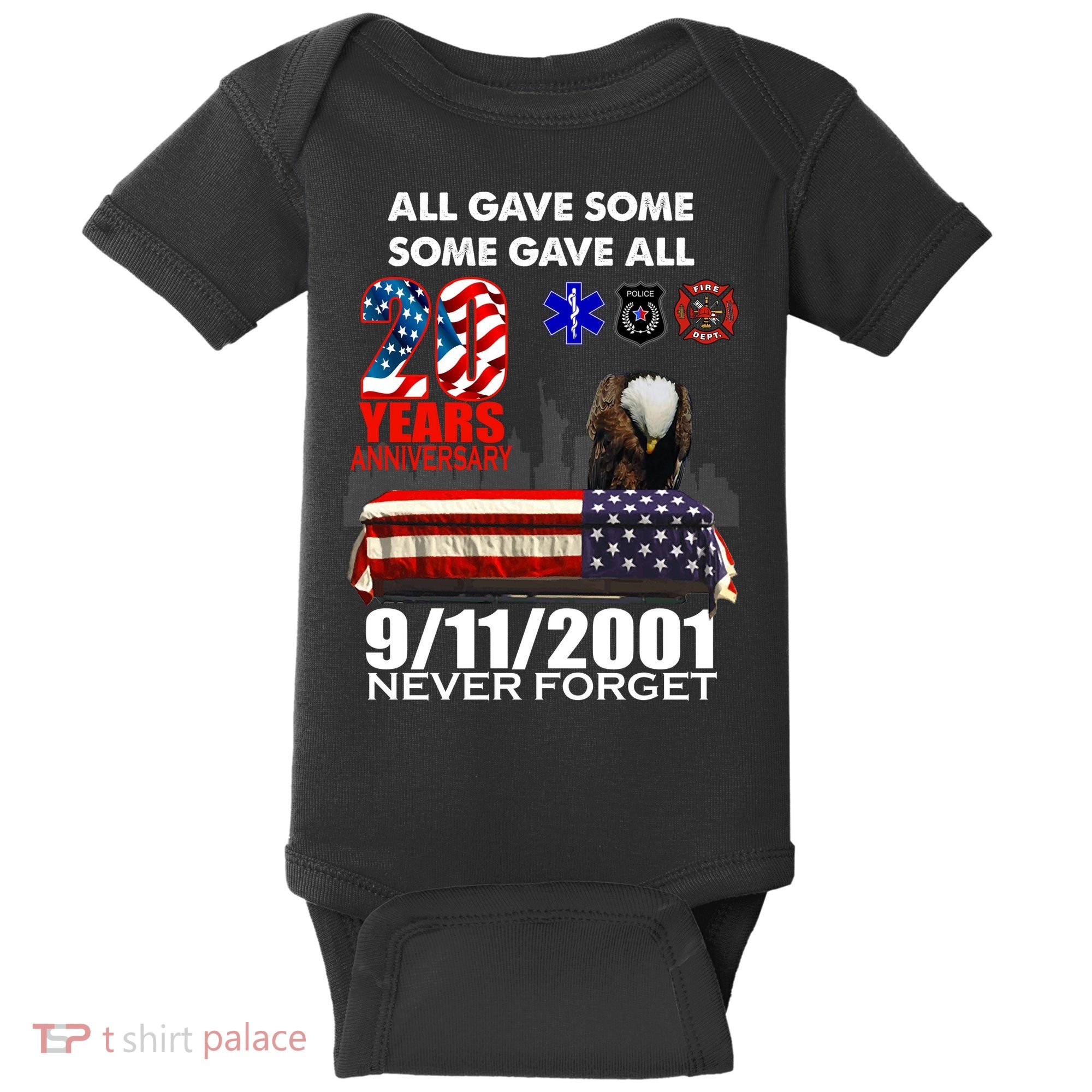 9/11/2001 20th Anniversary Never Forget Baby Bodysuit