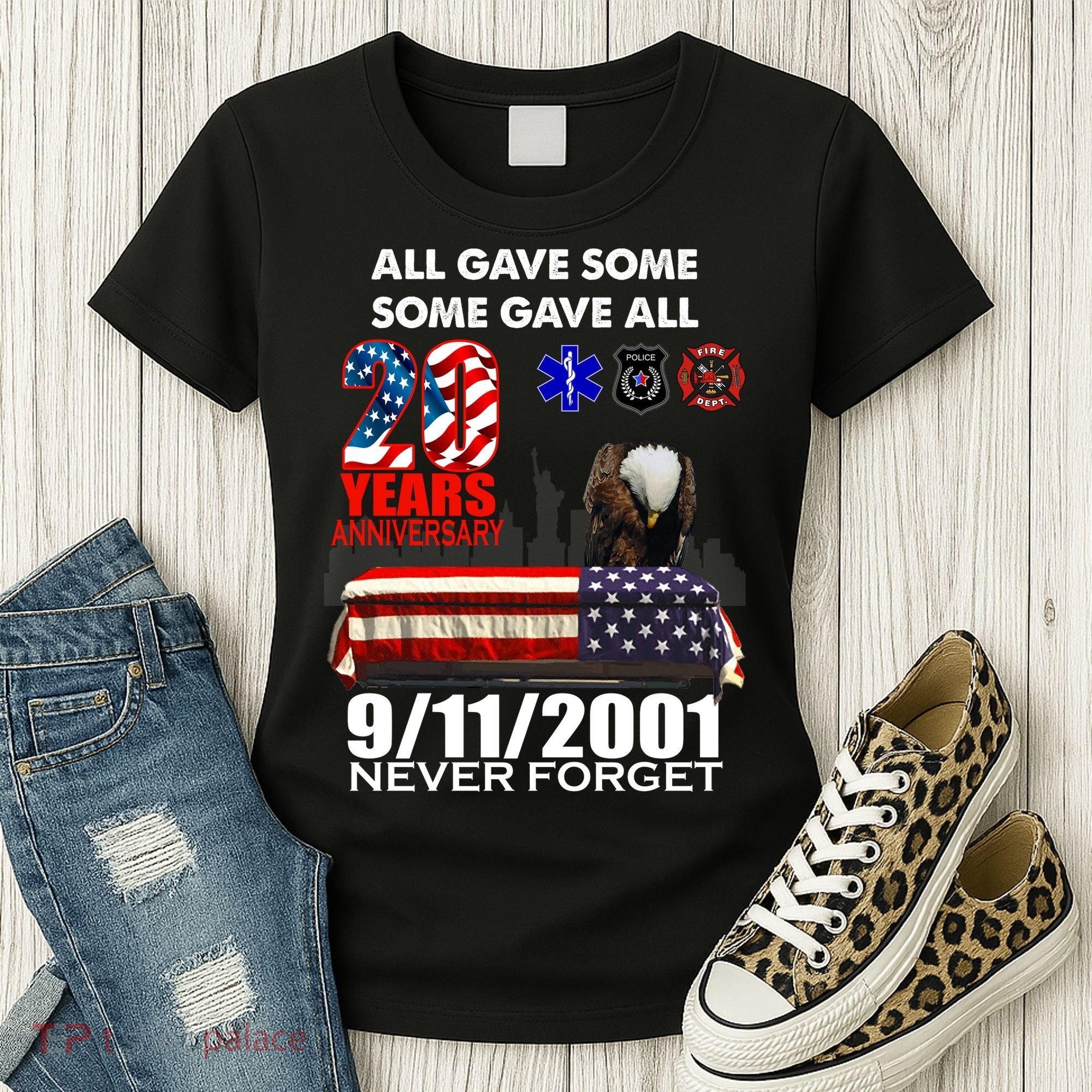 9/11/2001 20th Anniversary Never Forget Women's T-Shirt