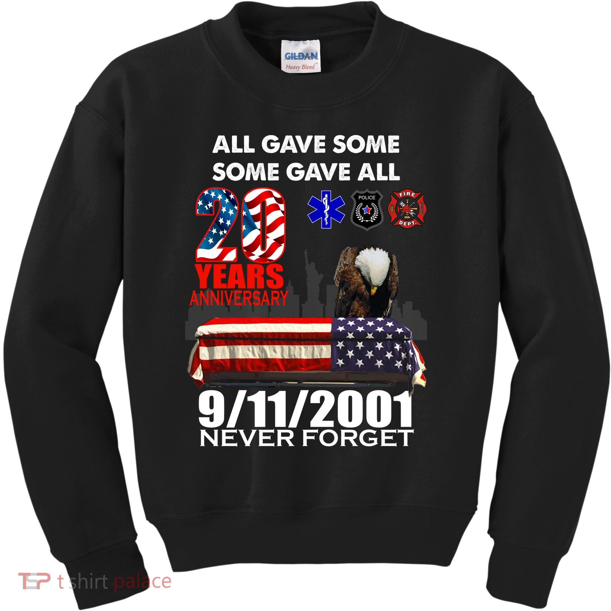9/11/2001 20th Anniversary Never Forget Kids Sweatshirt