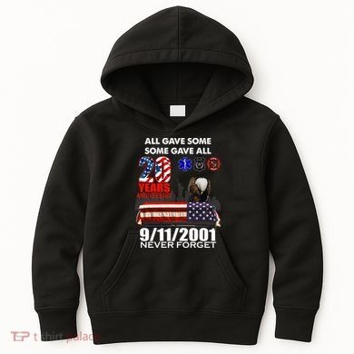 9/11/2001 20th Anniversary Never Forget Kids Hoodie