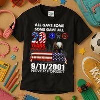 9/11/2001 20th Anniversary Never Forget Kids T-Shirt thumb 3