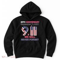 9/11 20th Anniversary We Will Never Forget Hoodie thumb 0
