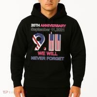 9/11 20th Anniversary We Will Never Forget Hoodie thumb 2