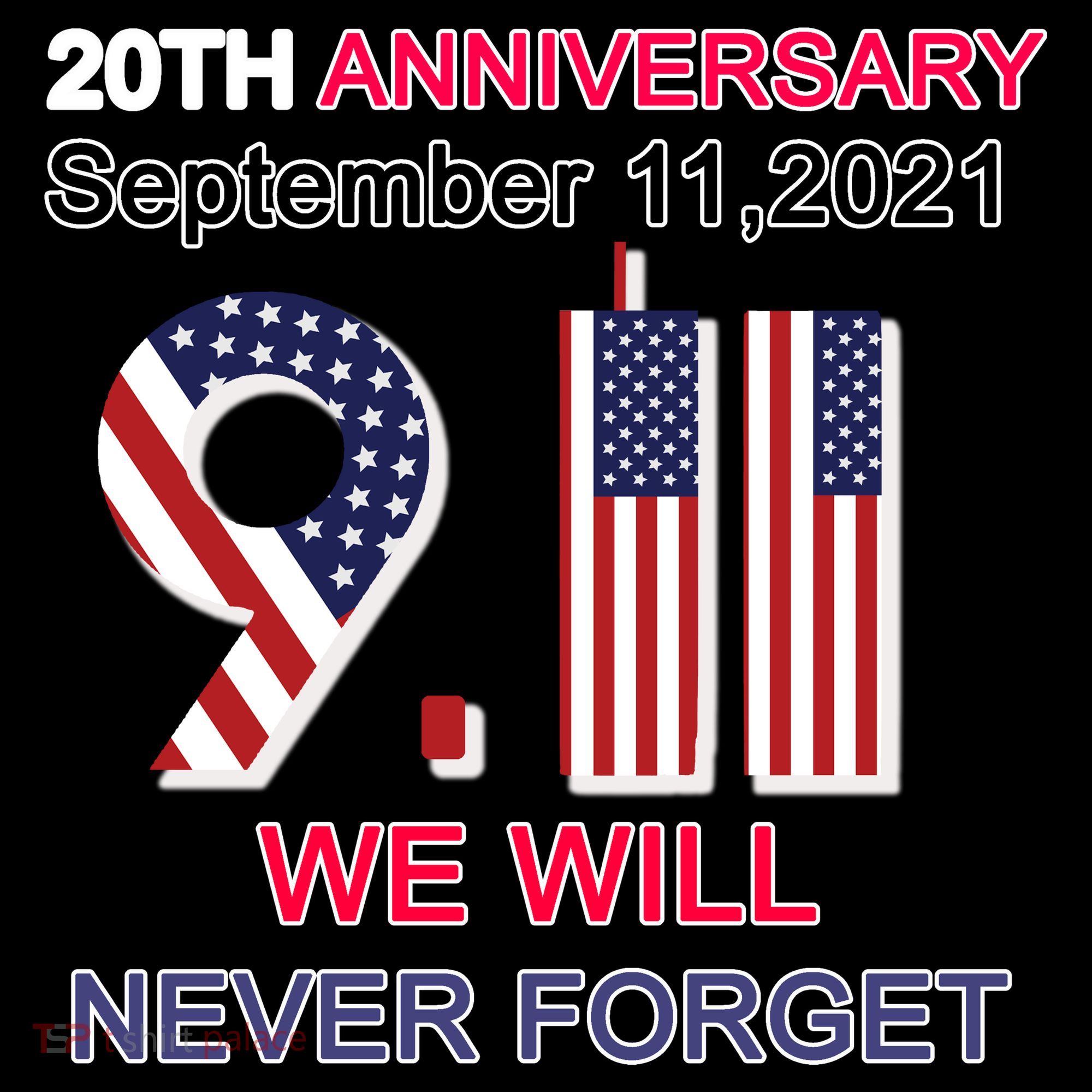9/11 20th Anniversary We Will Never Forget Bucket Hat