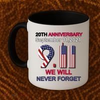 9/11 20th Anniversary We Will Never Forget Coffee Mug thumb 2