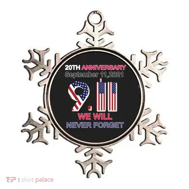 9/11 20th Anniversary We Will Never Forget Ornament