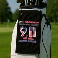 9/11 20th Anniversary We Will Never Forget Golf Towel thumb 2