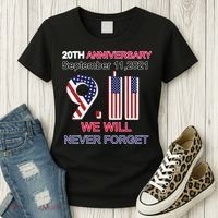 9/11 20th Anniversary We Will Never Forget Women's T-Shirt thumb 3