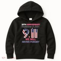 9/11 20th Anniversary We Will Never Forget Kids Hoodie thumb 0