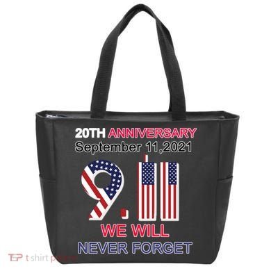 9/11 20th Anniversary We Will Never Forget Tote Bag