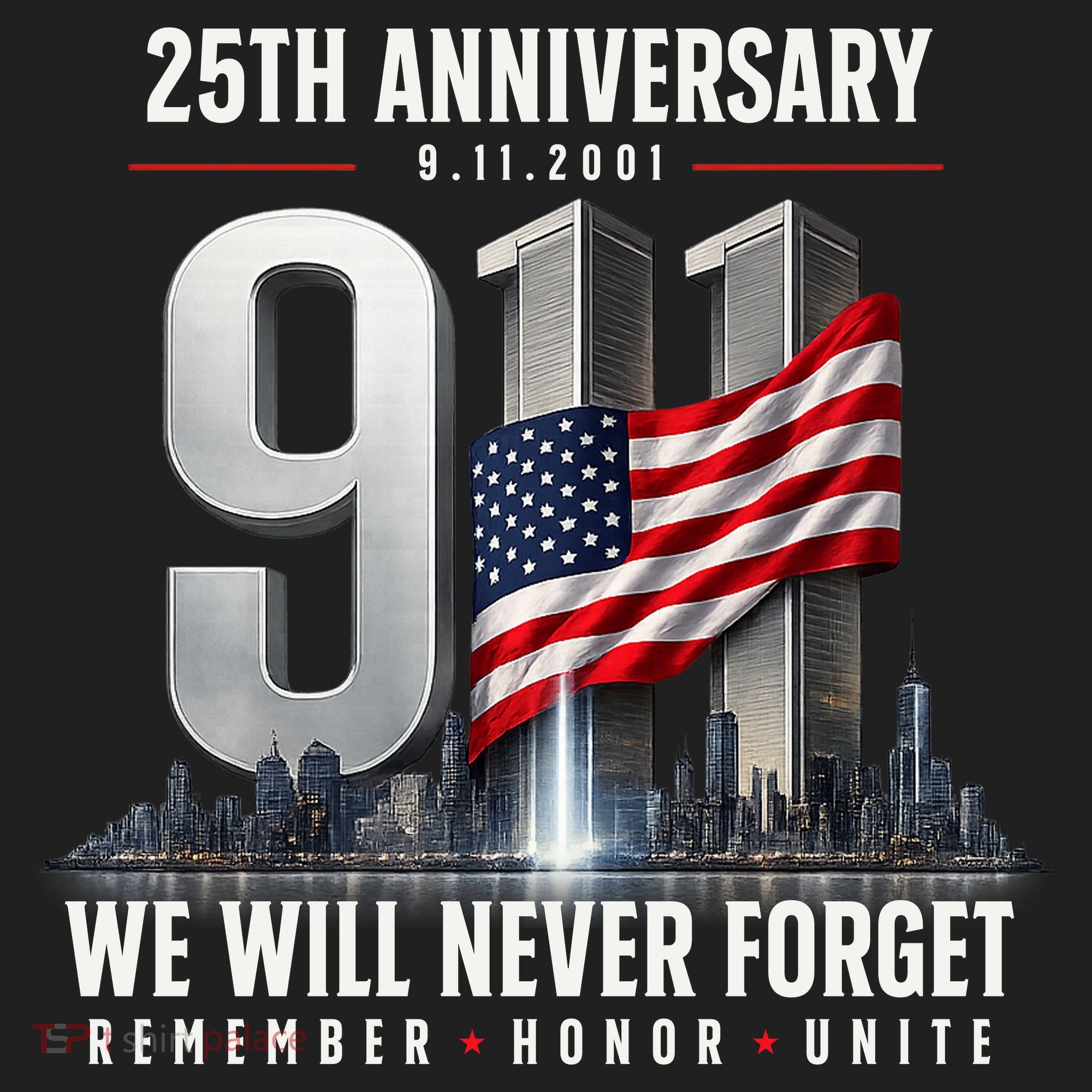9/11 25th Anniversary Memorial Tribute Never Forget 911 Hat