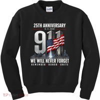 9/11 25th Anniversary Memorial Tribute Never Forget 911 Kids Sweatshirt thumb 0
