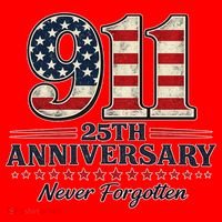 911 25th Anniversary USA Never Forgotten Tribute 9/11 Santa Hat thumb 1