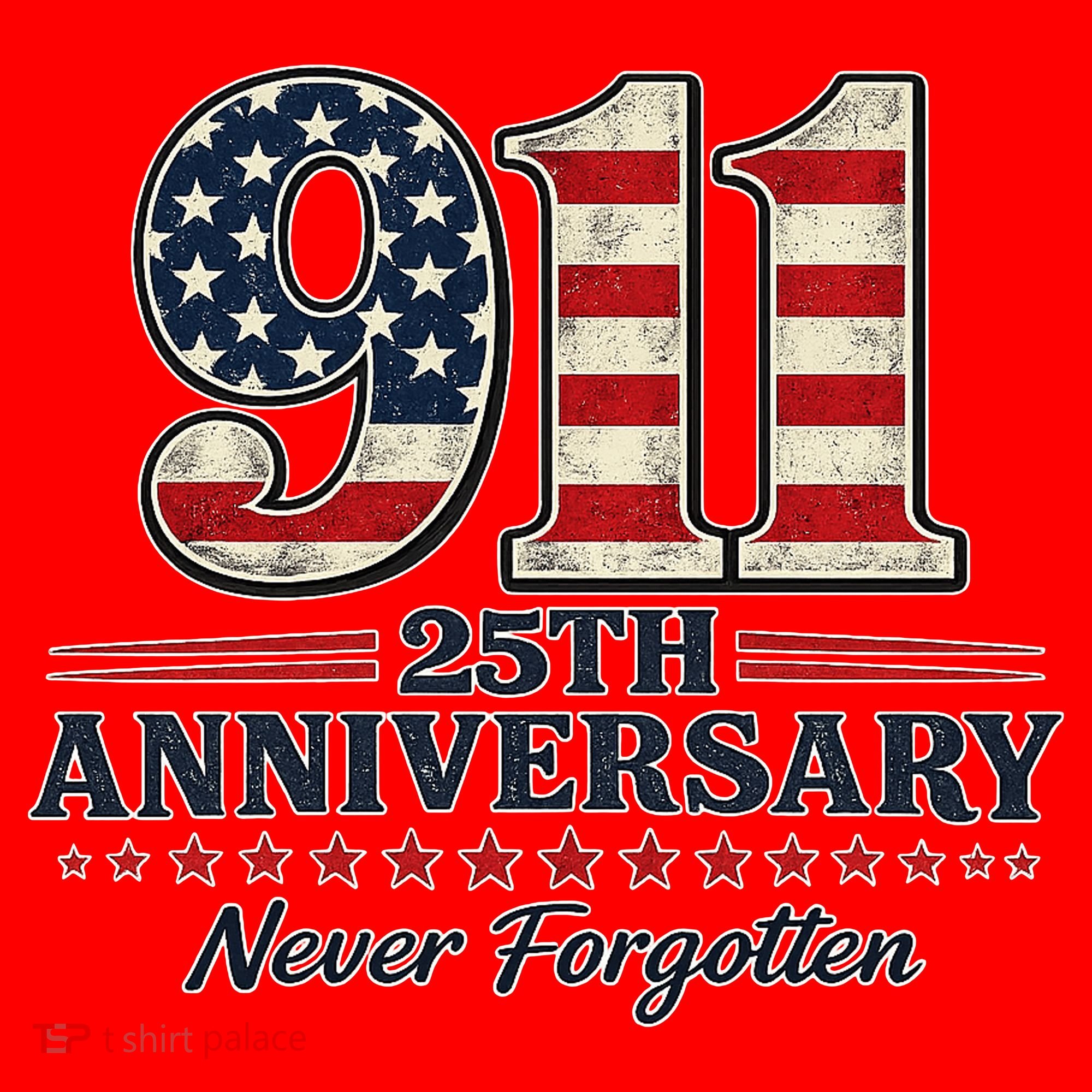 911 25th Anniversary USA Never Forgotten Tribute 9/11 Santa Hat