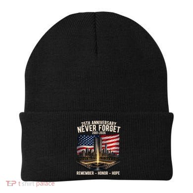 9/11 25th Anniversary Never Forget 911 Memorial 2001-2026 USA Beanie