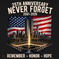 9/11 25th Anniversary Never Forget 911 Memorial 2001-2026 USA Kids Long Sleeve Shirt thumb 2