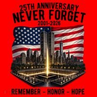 9/11 25th Anniversary Never Forget 911 Memorial 2001-2026 USA Santa Hat thumb 1