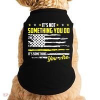 911 American Flag Dispatcher USA Thin Gold Line Operator Doggie Tank thumb 0